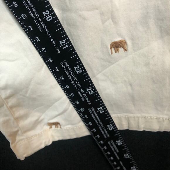 Talbots Womens Pants Cream Brown Elephant Print Petite Relaxed Chino 16P - Picture 8 of 11